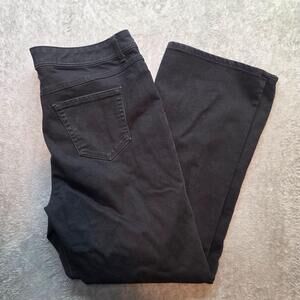 Bandolino Sheryl Baby Boot Jeans Womens 16 Black Wash High Rise Stretch Denim